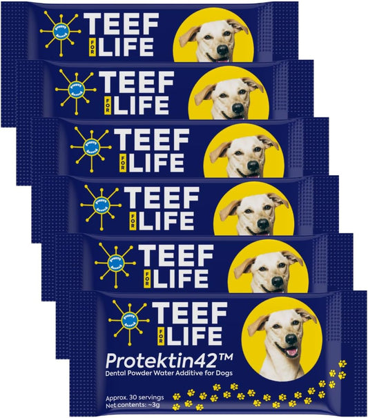 Protektin42 Prebiotic Dog Dental Powder – Freshens Breath: Targets the microbial source of bad breath below the – Image 1