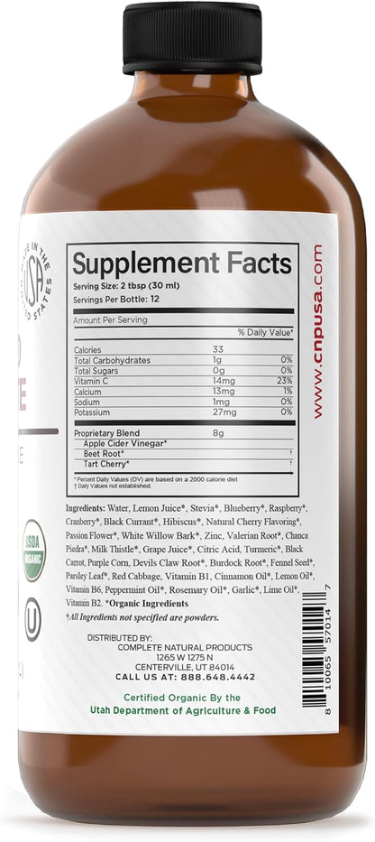 Complete Natural Uric Acid Complete – Liquid Supplement for Uric Acid Cleanse, Kidney Health & Blood Circulation