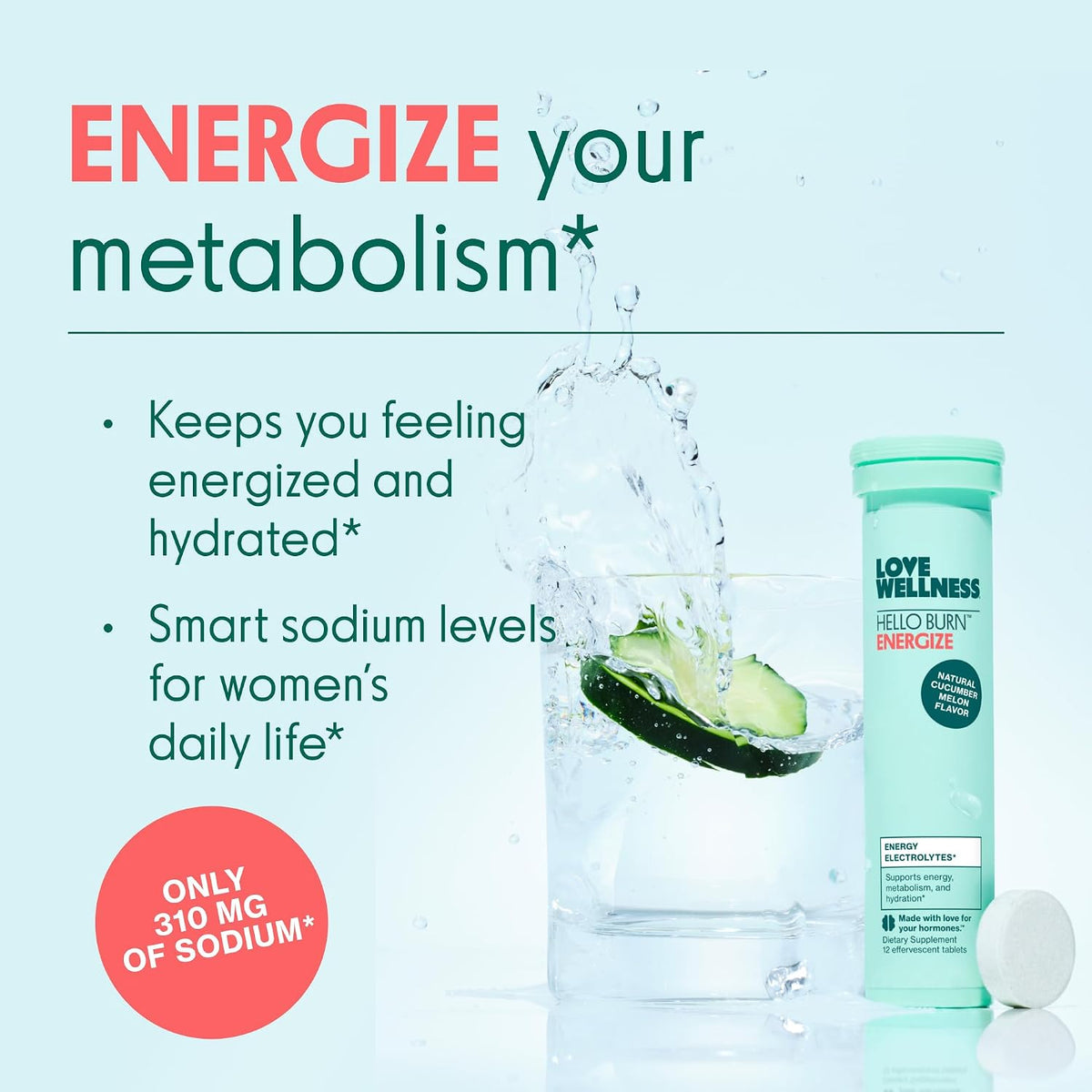 Love Wellbeing Hello Burn Energise | – Sustained Energy: Unlike caffeine spikes, this B vitamin blend provides a – Image 2