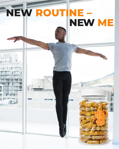 Bee Pollen Capsules – Organic Supplement for – Natural Energy: A steady, caffeine-free energy boost that supports – Image 7