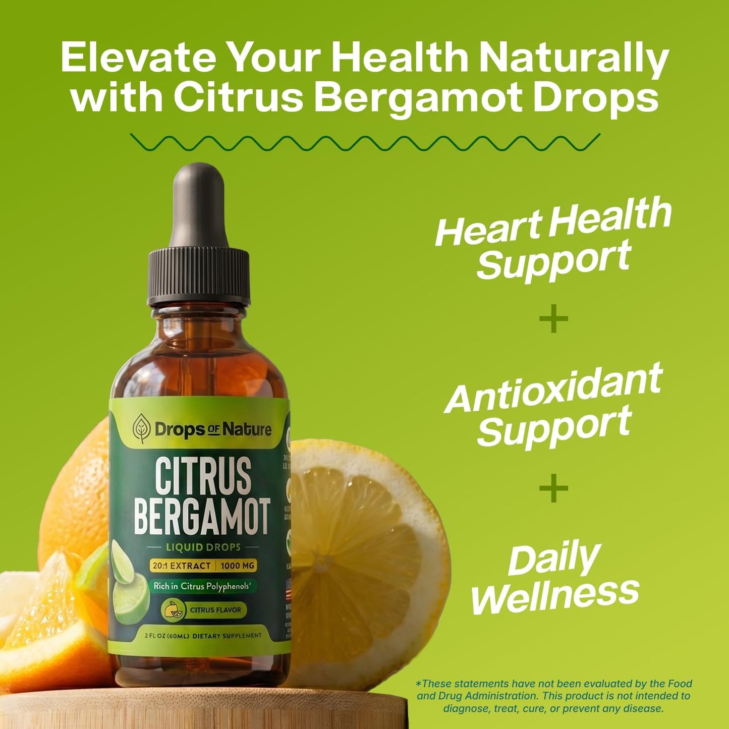 Citrus Bergamot Extract 20:1 – Vegan, Non-GM, Gluten Free Liquid Supplement (Citrus, 60ml) - görsel 2