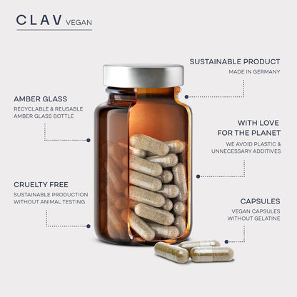 CLAV Citrus Bioflavonoids - Vegan Flavonoids Supplement with Bitter Orange and Grapefruit Extract - Antioxidant & Immune Support - 60 Capsules