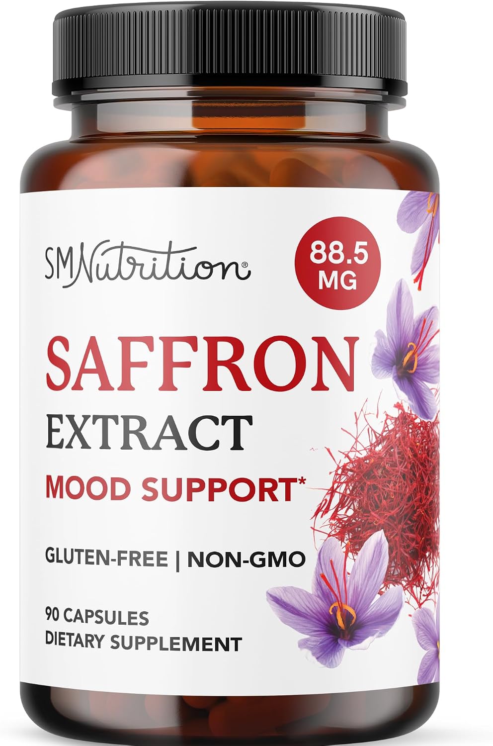 Saffron Supplements 88.5mg – Pure Saffron – Crocin & Crocetin – These carotenoid pigments are potent antioxidants – Image 1