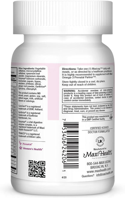 Prenatal Vitamins for Women – Complete Pregnancy Multivitamin with Folic Acid, Iron, Vitamin D3, B12, Zinc & Biotin – Daily Prenatal Support – 120 Capsules