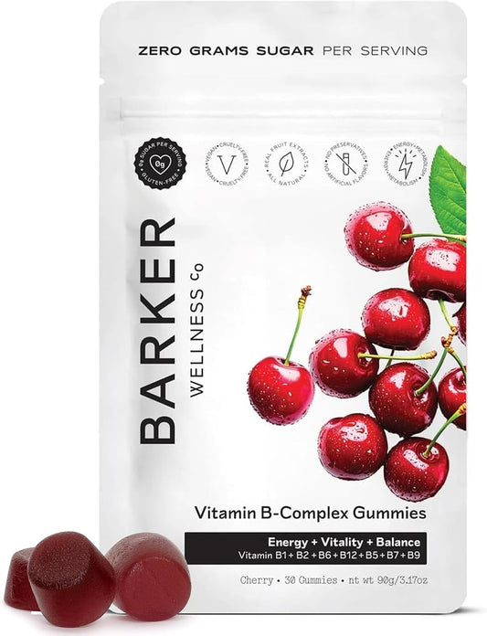 Barker Wellbeing Vitamin B-Complex Gummies – – Vegan – No animal products, perfect for plant-based diets. – Image 1