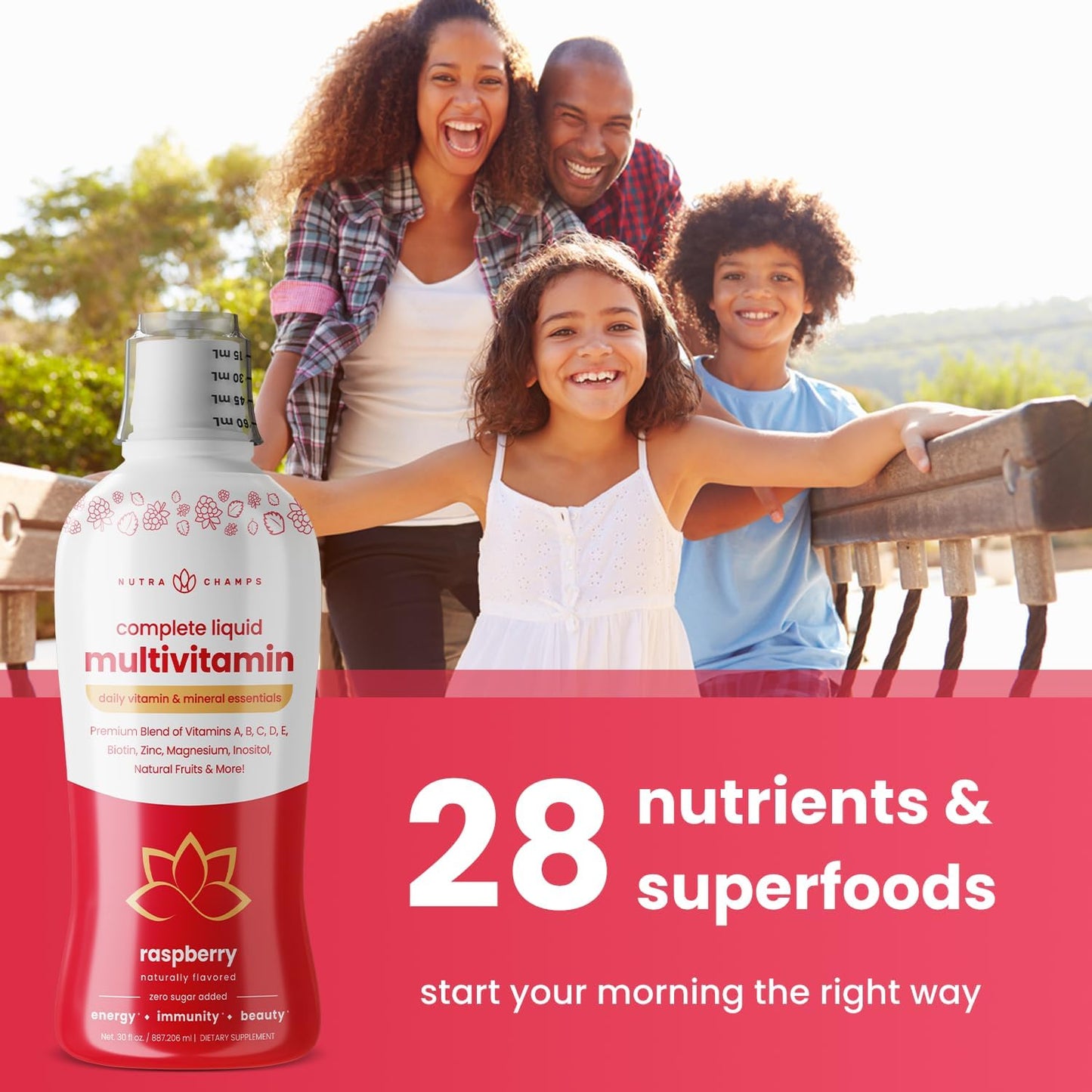 NutraChamps Complete Liquid Multivitamins | No Added Sugar | Vitamins for Women, Men & Kids | Vegan Liquid Vitamin Multimineral Supplement | Energy, Immunity & Beauty - görsel 8