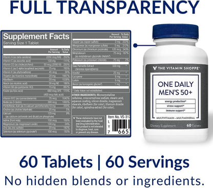 The Vitamin Shoppe One Daily Men's 50+ Multivitamin, 60 Tablets