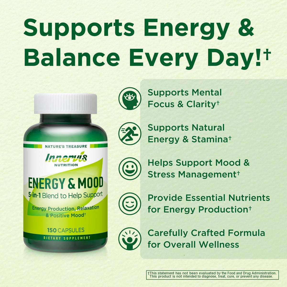 Energy & Mood Supplement – Boost Energy & – Enhances Mood: By reducing oxidative stress and supporting – Image 3