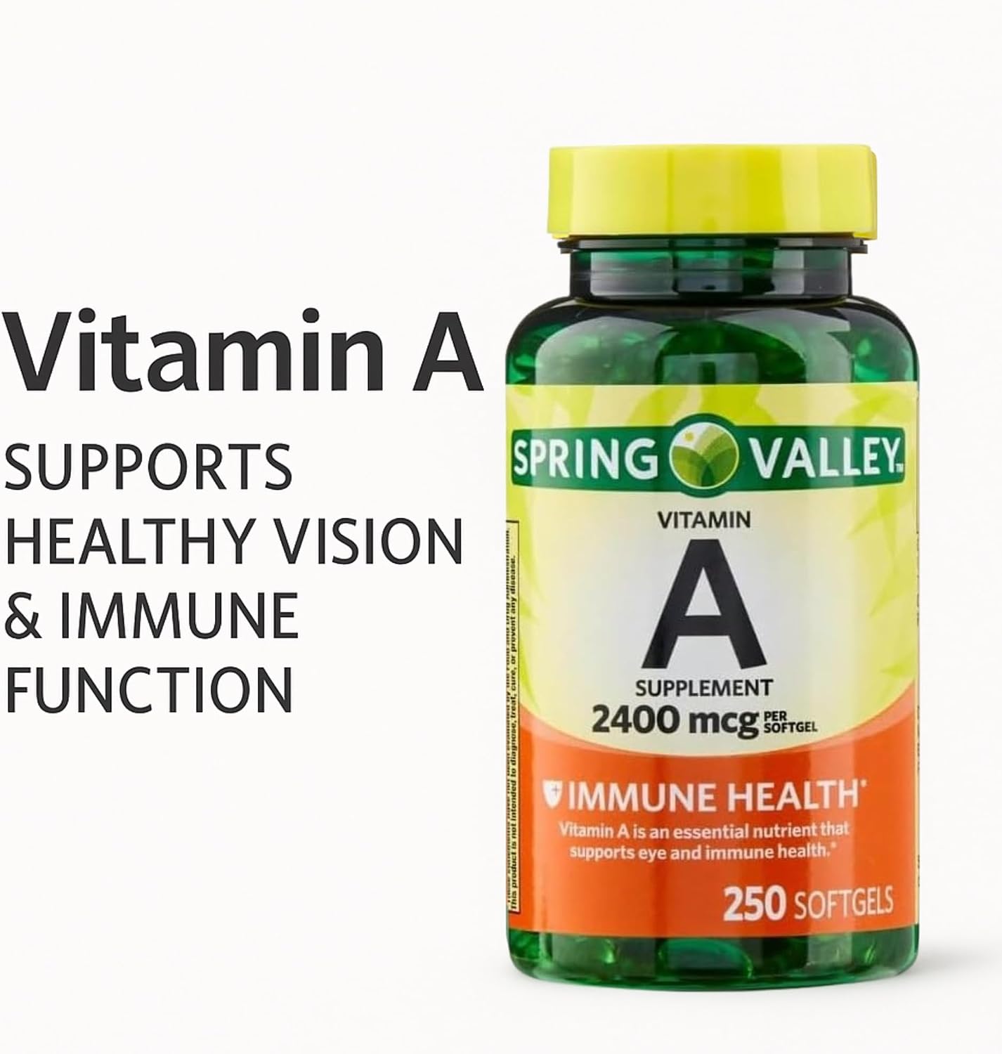 Vitamin A 2400 mcg – 250 Softgels | High Potency Supplement for Vision, Skin & Immune Support - görsel 2