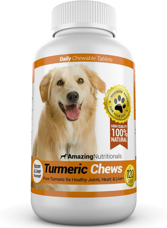 Amazing Turmeric for Dogs – Curcumin Antioxidant Chews for Joint Support (120 Chews) – Image 1
