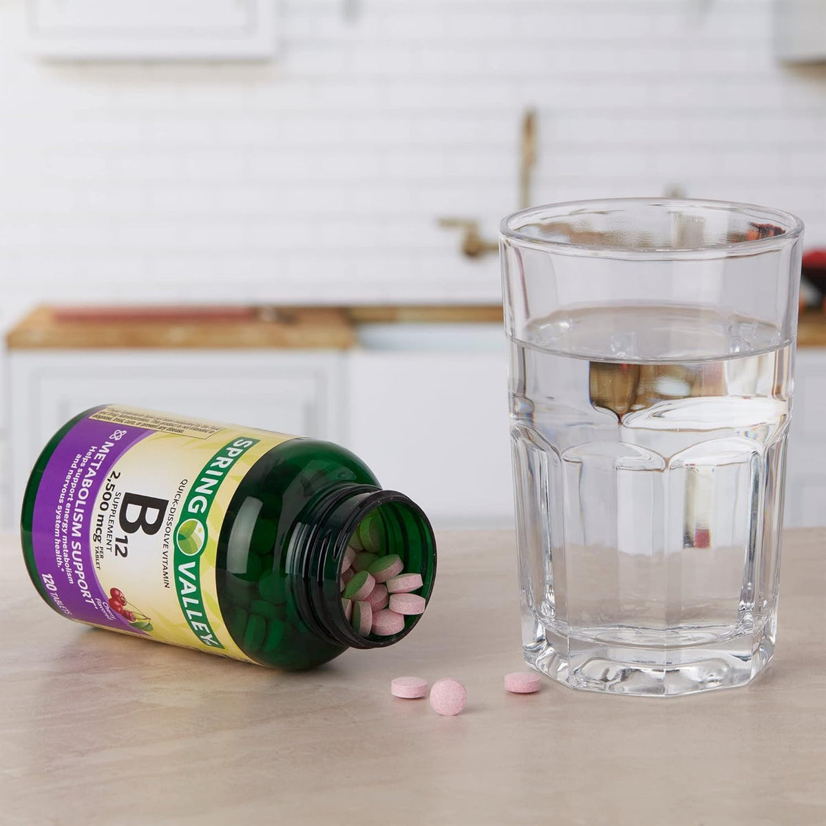 Spring Valley Vitamin B12 2500 mcg – Delicious cherry flavour for easy consumption – Image 4