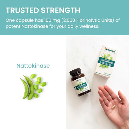 Himalaya NSK-SD Nattokinase, Dietary Supplement for Healthy Circulation, Vegan, Gluten Free Natto Extract, 100 mg, 60 – Image 6