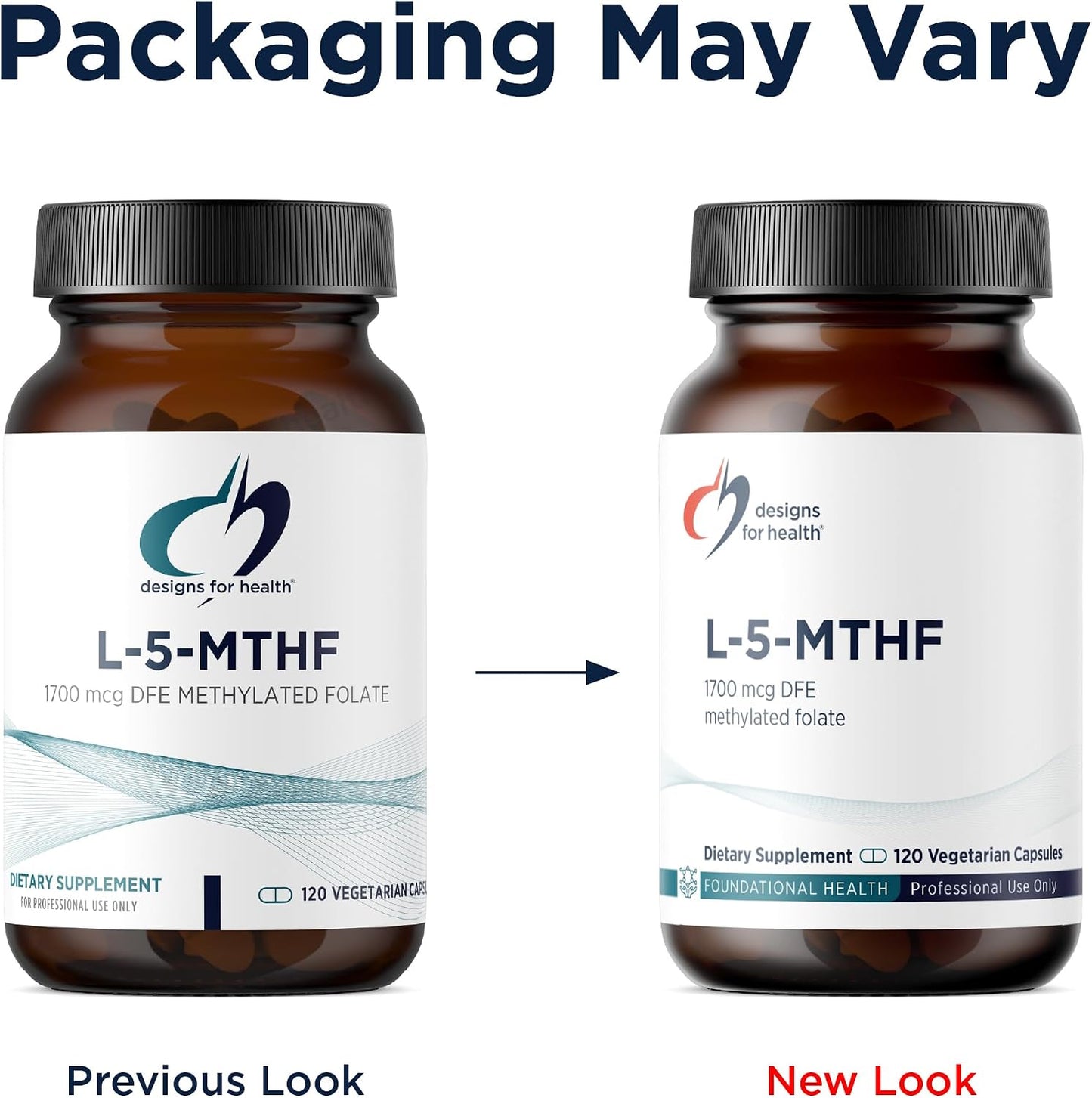 Designs for Health L 5-MTHF - Quatrefolic L Methylfolate Supplement 1mg (1700mcg DFE) - Methylated Folate Supplement for Women & Men - Supports Methylation - Non-GMO, Gluten Free (120 Capsules) - görsel 4