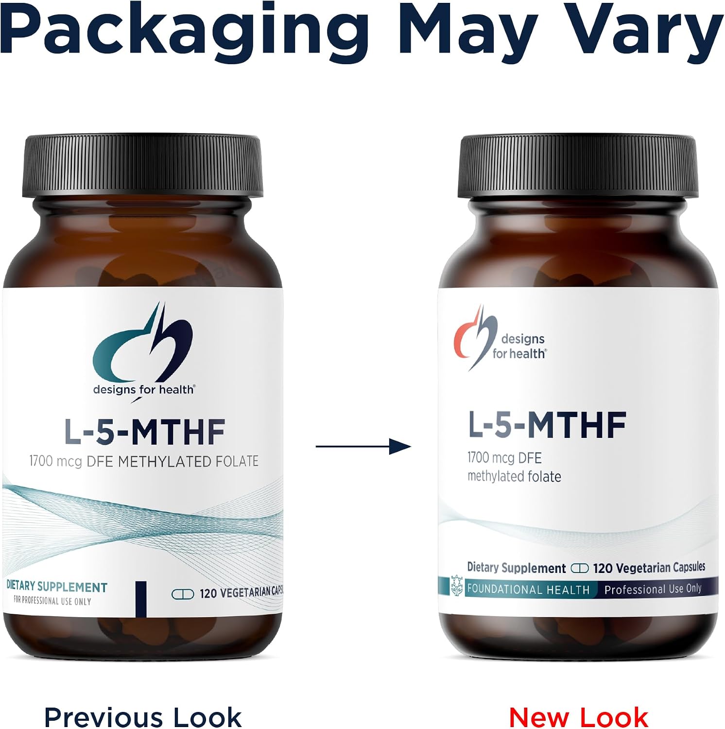 Designs for Health L 5-MTHF - Quatrefolic L Methylfolate Supplement 1mg (1700mcg DFE) - Methylated Folate Supplement for Women & Men - Supports Methylation - Non-GMO, Gluten Free (120 Capsules) - görsel 4