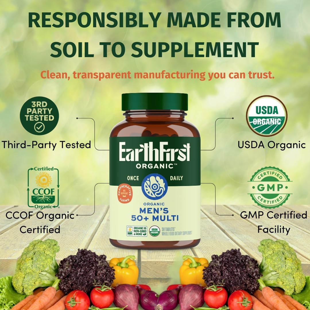 Once-daily Multivitamin for Men 50+, 19 Vitamins from Herbs & Superfoods, Supports Prostate Health, Energy Levels, and – Image 6