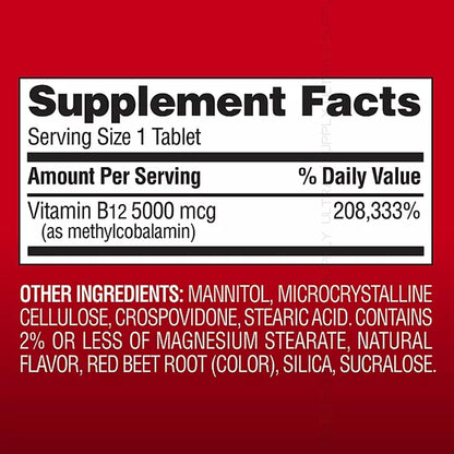 Members Mark Vitamin B12 (300 Tablets) Quick – Quick dissolve sublingual formula for fast absorption – Image 2