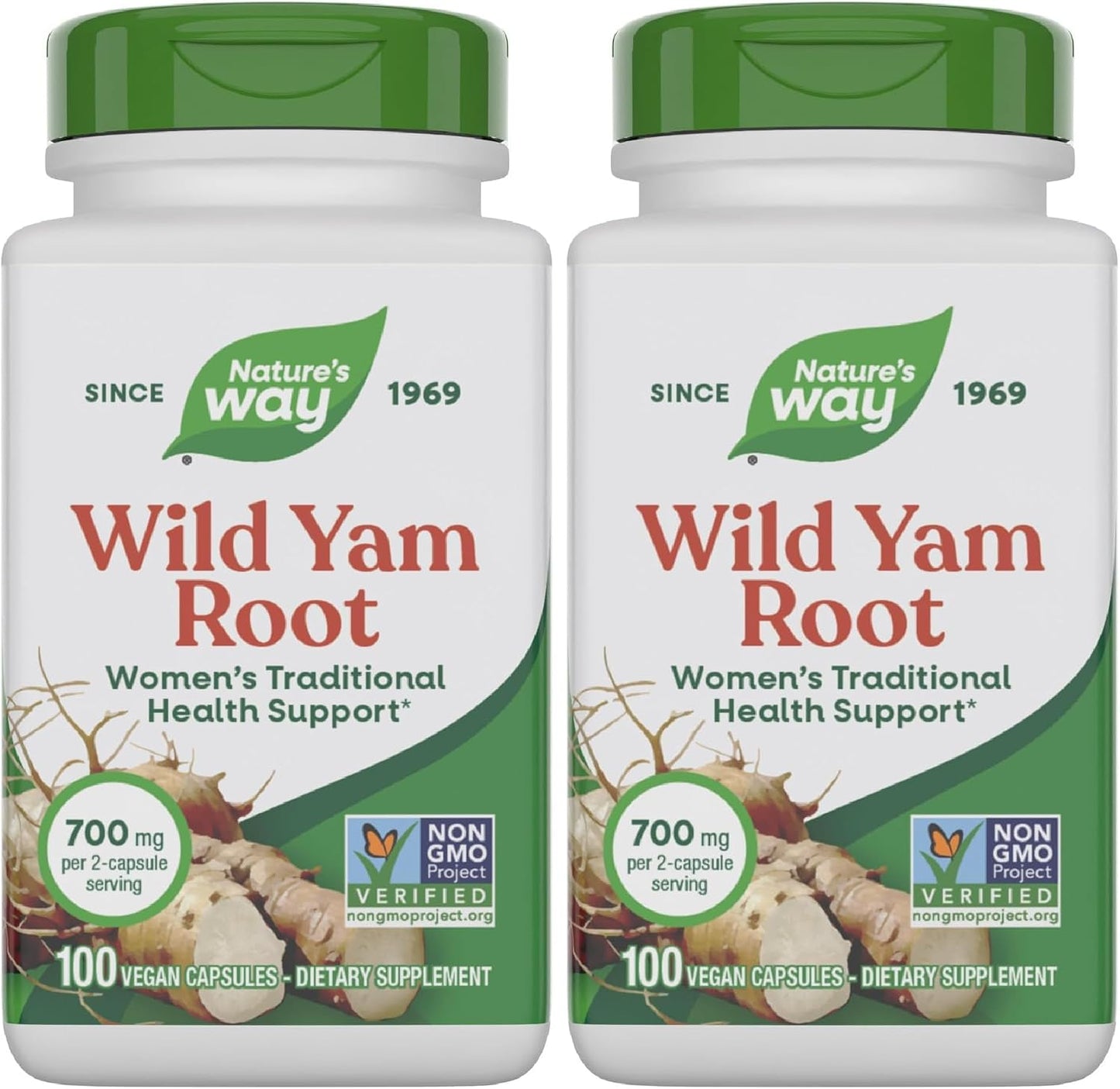 Nature's Way Wild Yam Root Capsules, Women's Traditional Support, 700 mg, 180 Vegan Capsules - görsel 7