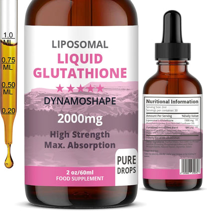 Liposomal Glutathione 2000mg with Vitamin C – Liquid Antioxidant Supplement