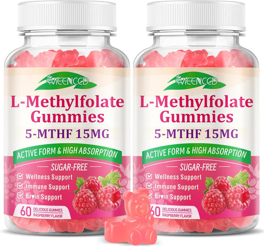 MEENCCD 2 Pack L-Methylfolate Gummies - – Methylation Support: Methylation is a key biochemical process – Image 1