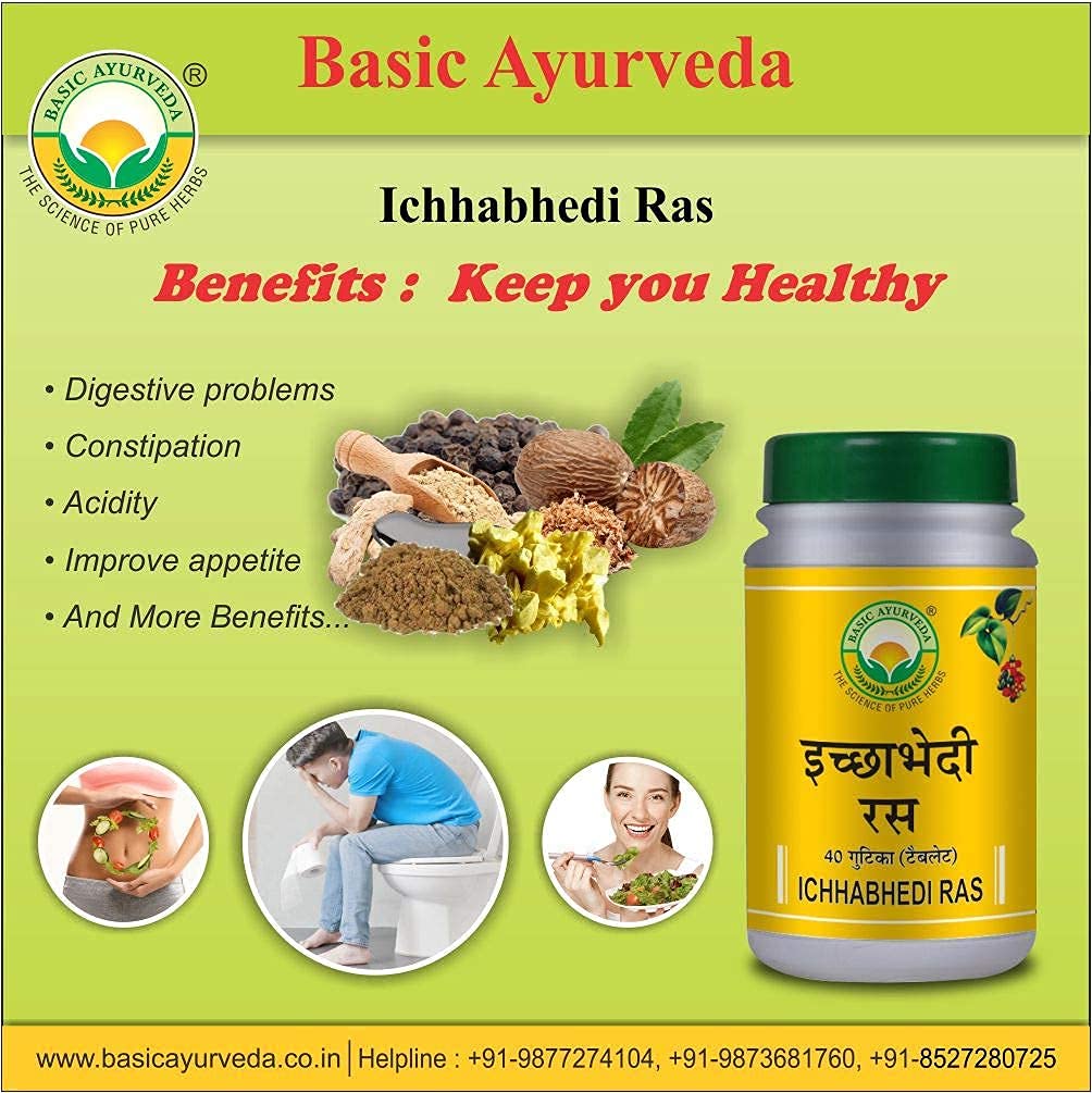 iqra Basic Ayurveda Ichhabhedi Ras (40 Tablets) - görsel 4