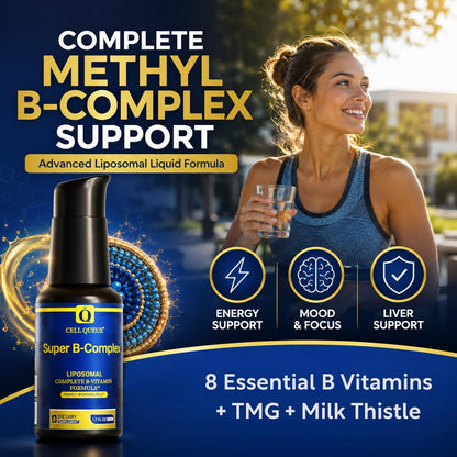Cellqueue Liposomal Methyl B Complex Liquid – Active B Vitamin Formula with Methyl B12, Folate, TMG & Milk Thistle, 50 ml – Image 2