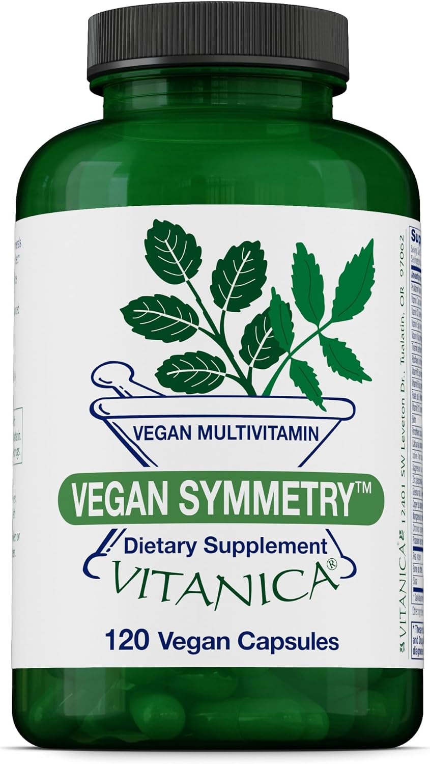 Vitanica Vegan Symmetry – Non-GM Vegan Multivitamin for Women, Iron Free, 120 Capsules - görsel 1