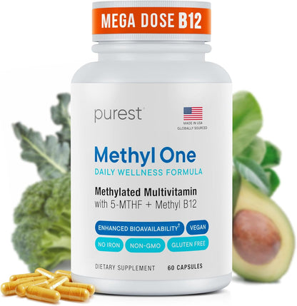 Purest Methylated Multivitamin for Men and – Methylated B12 (methylcobalamin): Plays a key role in energy – Image 1