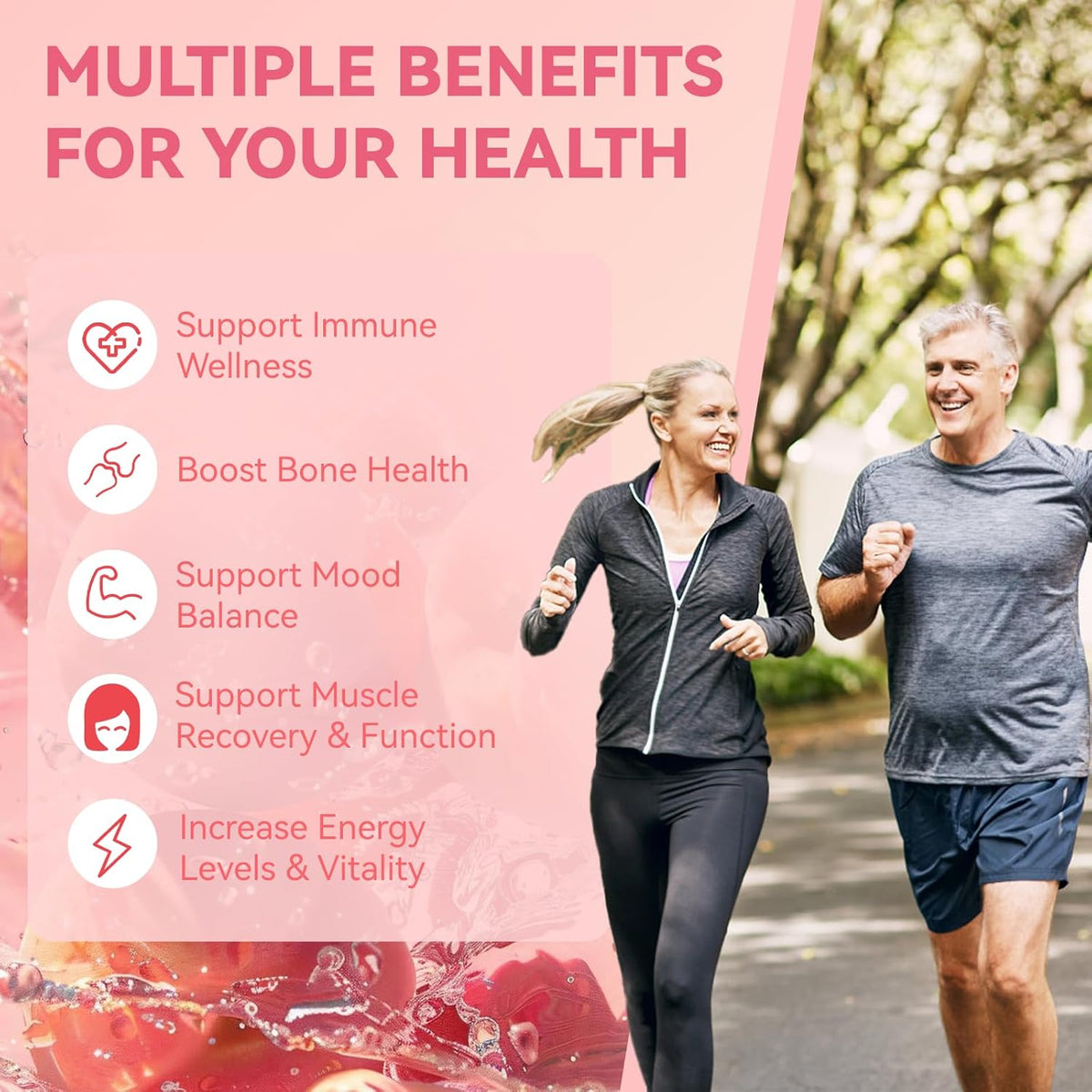 Vitamin D3 K2 Gummies for Adults - Vitamin D3 5000IU + K2 (MK-7) 200mcg, with Calcium Citrate, Magnesium Citrate, Omega-3 – Image 5