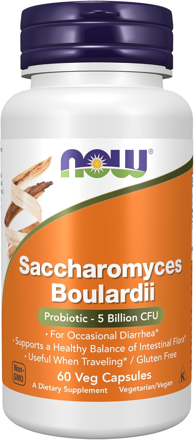 NOW Foods Saccharomyces Boulardii, 5 Billion CFU Probiotic, 120 Veg Capsules - görsel 9