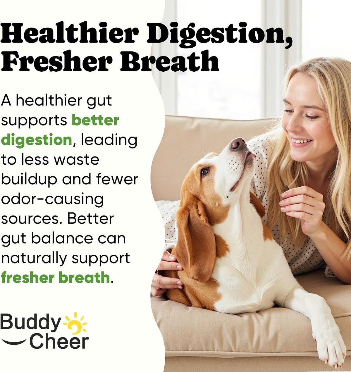 BuddyCheer Probiotics for Dogs - Supports Digestion, Skin and Breath - 180 Soft Chews – Image 5