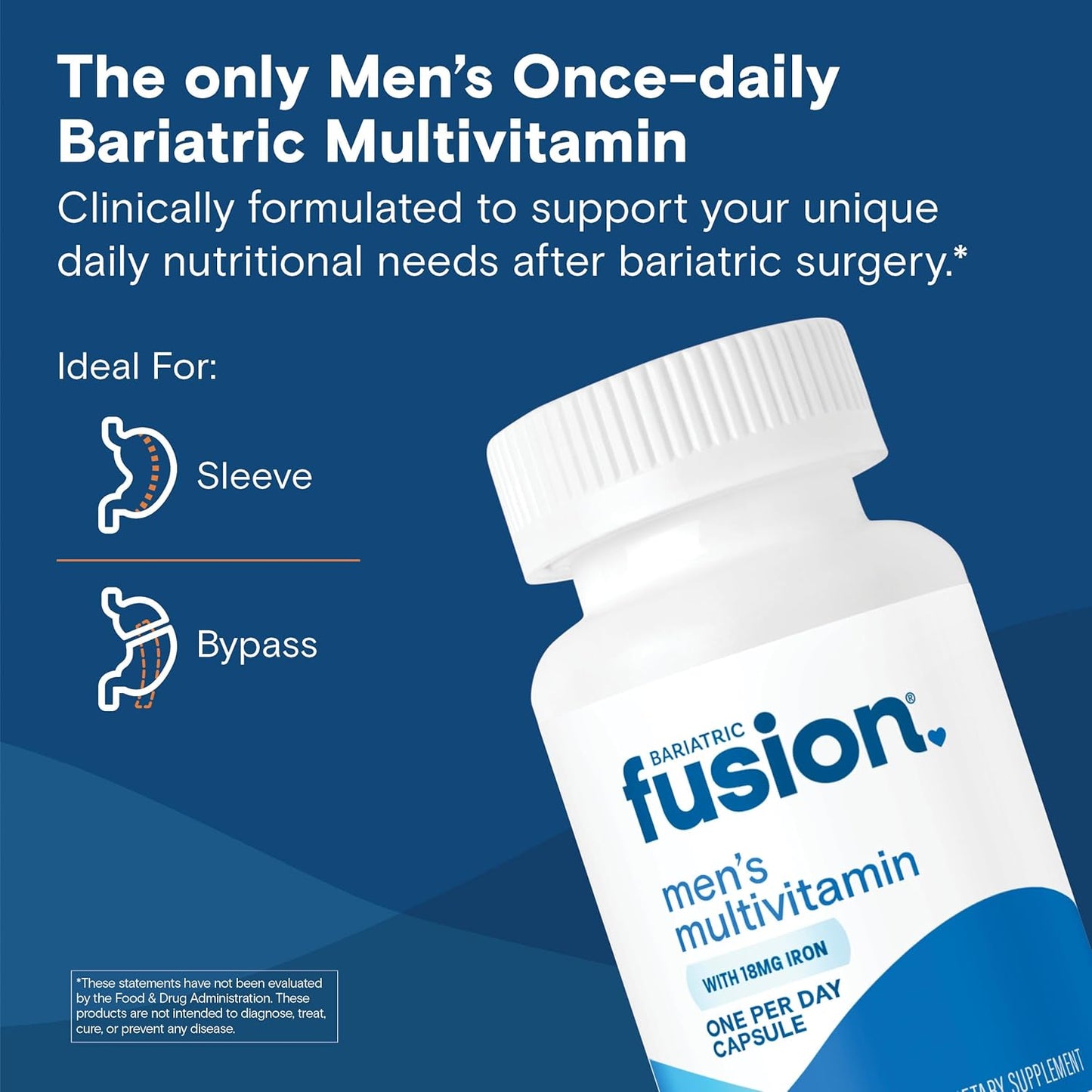 Bariatric Fusion One Per Day Multivitamin with Iron for Men - 30 Capsules - görsel 2