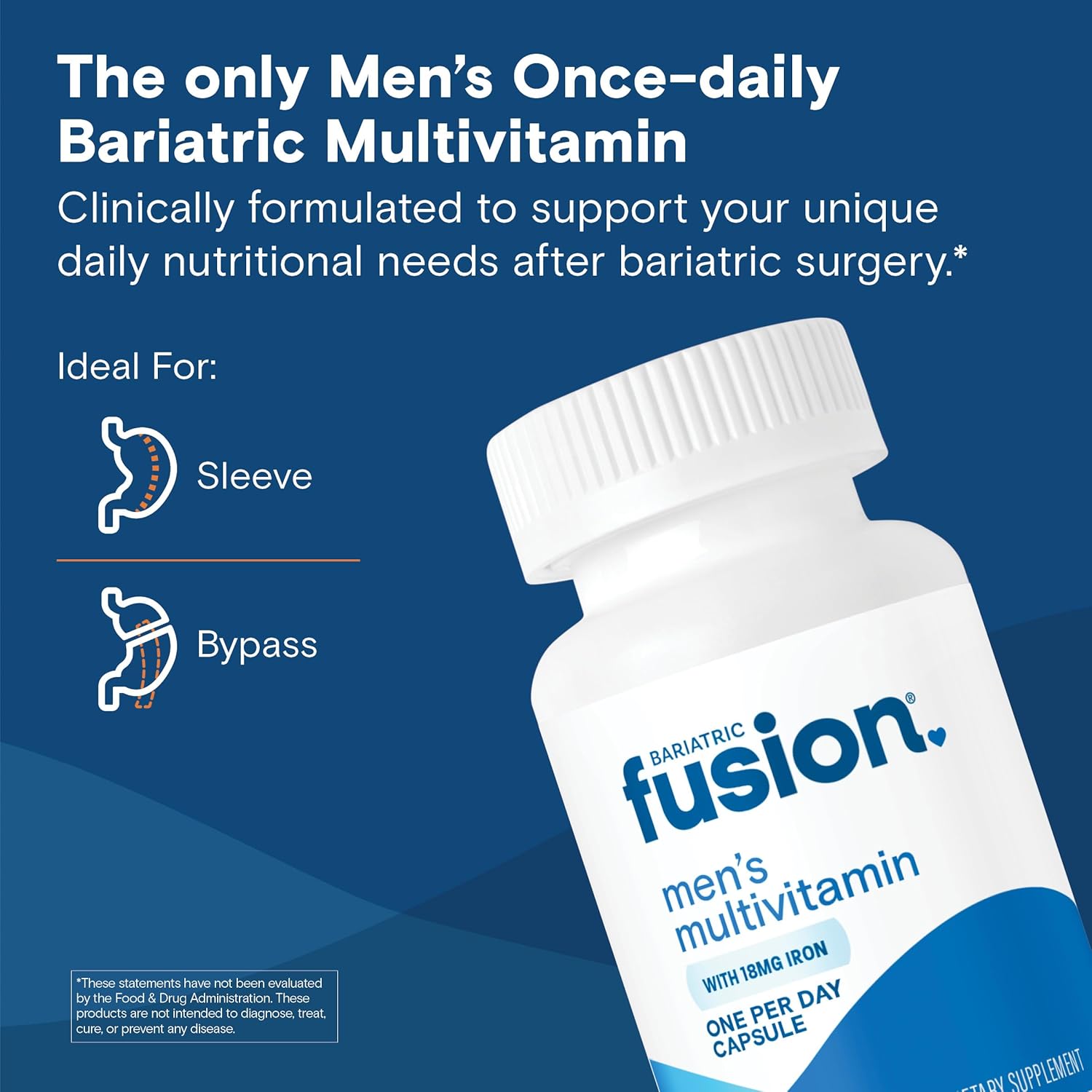 Bariatric Fusion One Per Day Multivitamin with Iron for Men - 30 Capsules - görsel 2
