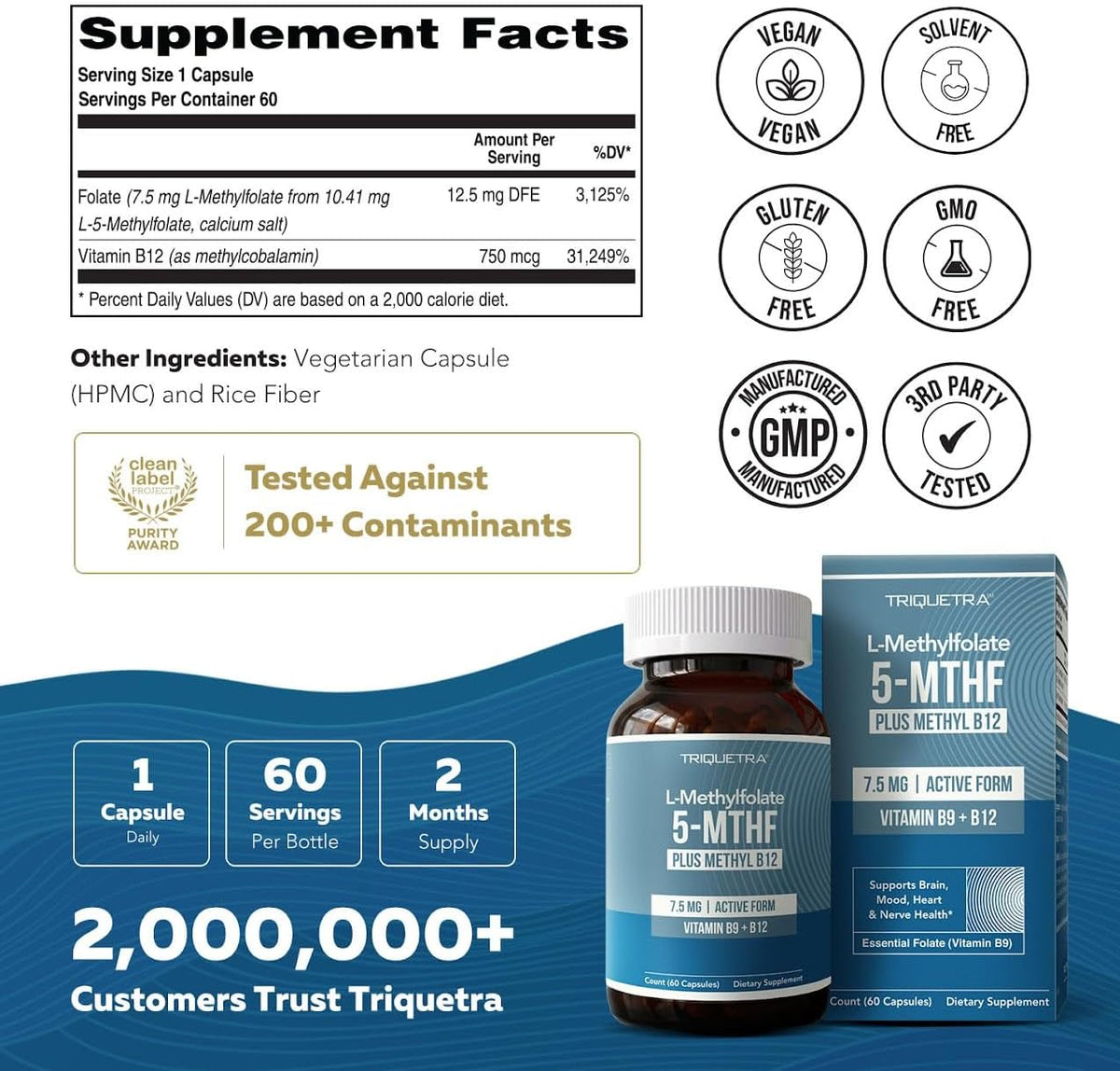 L-Methylfolate 7.5mg with Methyl B12 – Active 5-MTHF for MTHFR Support – Image 7