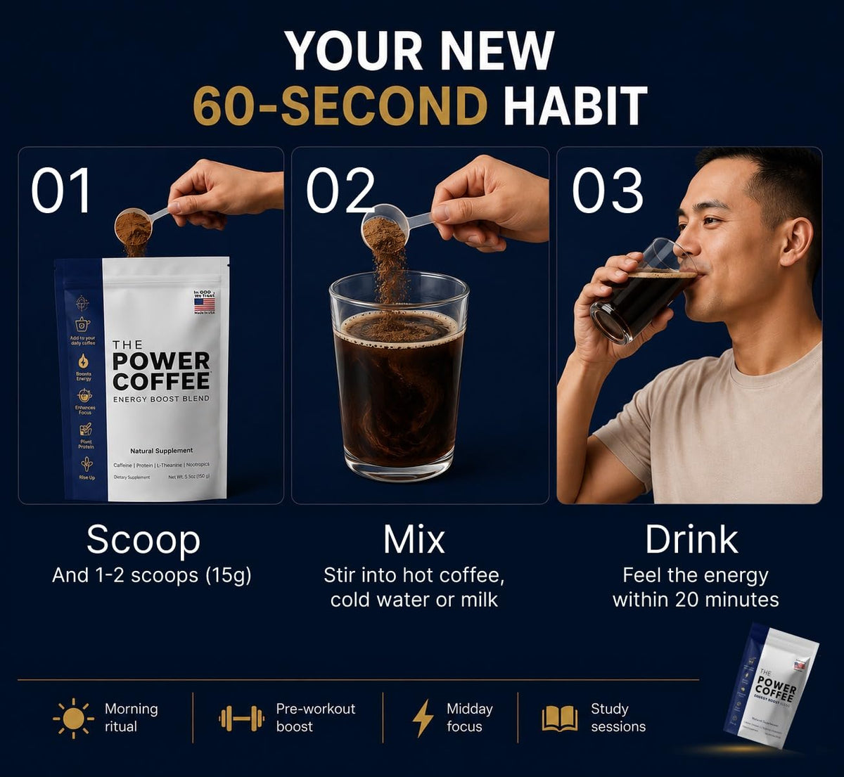 The Power Coffee – Nootropic Supplement with – Metabolic and Endurance Support: Thermogenic spices like those in – Image 3