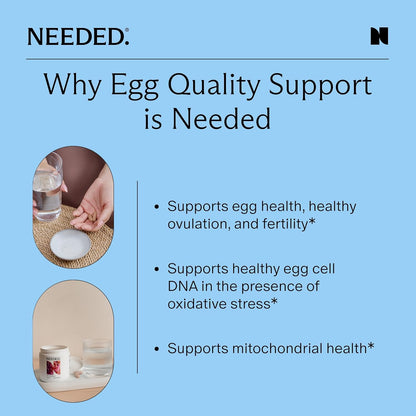 Needed. Egg Quality Support – Optimally Formulated Antioxidants for Egg Quality – Fertility Support – Women's Fertility – Image 5