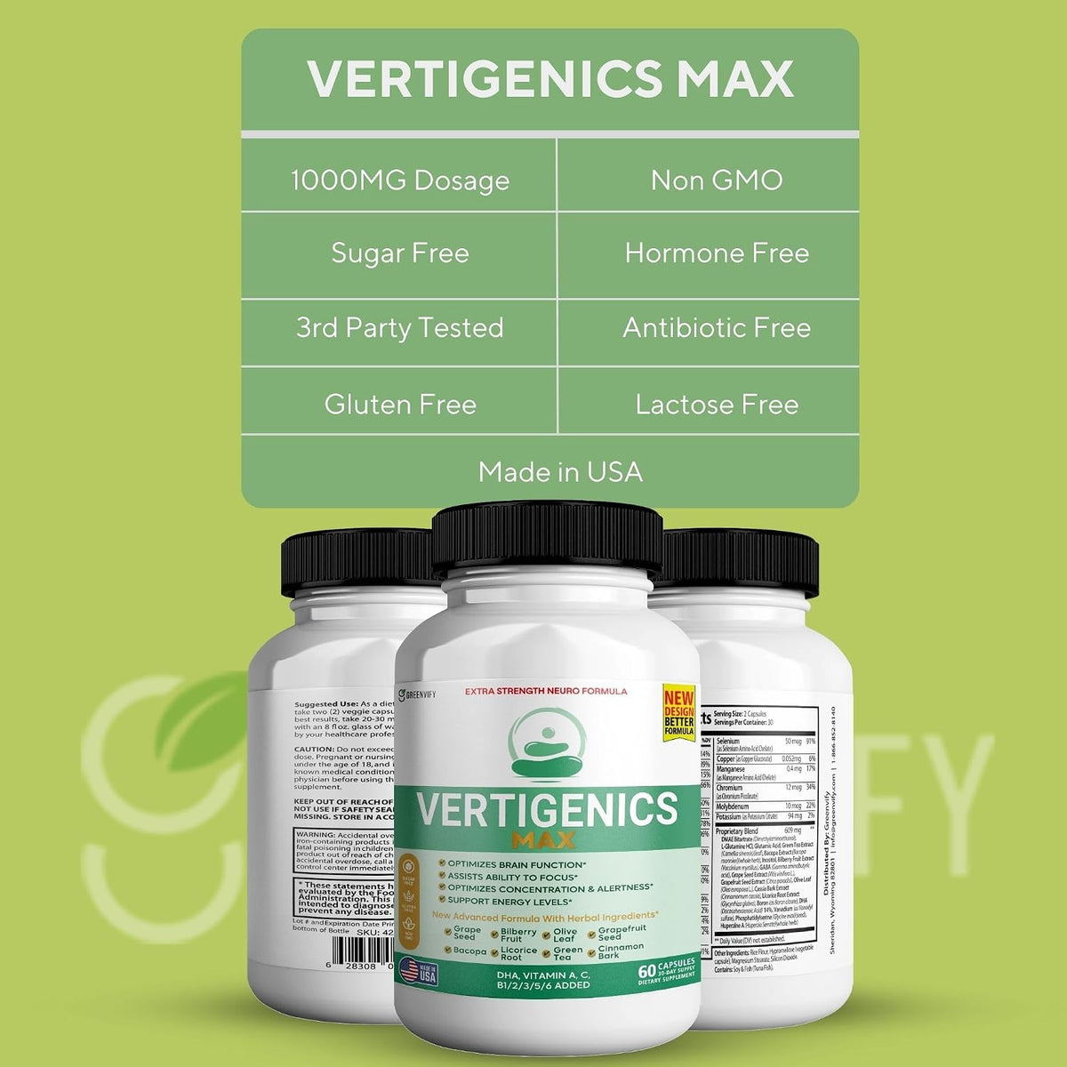 Max – Brain & Focus Support Supplement – – Green Tea Extract: Delivers a balanced dose of caffeine and L-theanine – Image 4