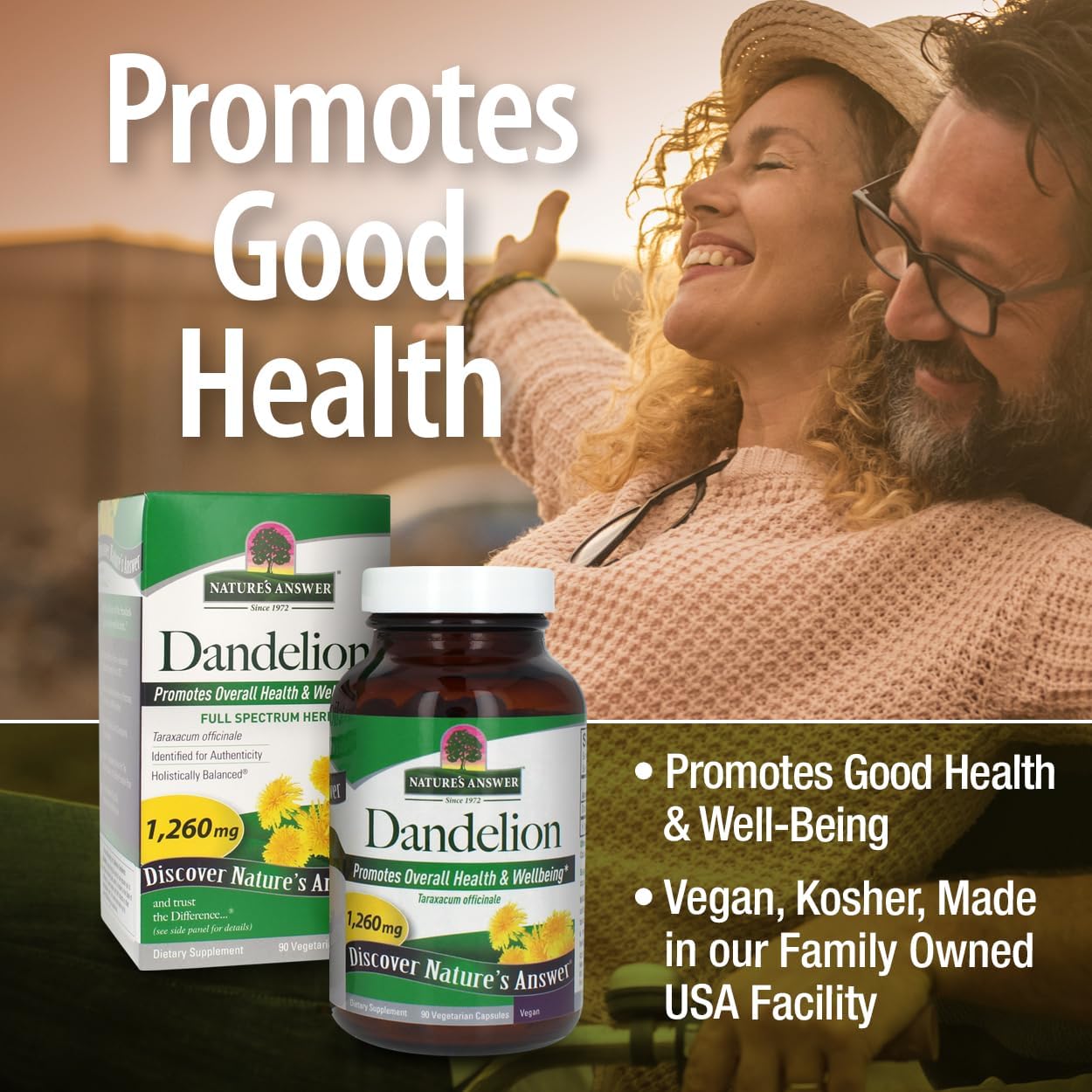 Nature's Answer Dandelion Root - 1,260 mg, 90 Vegetarian Capsules - Supports Healthy Liver Function & Detoxification - görsel 4
