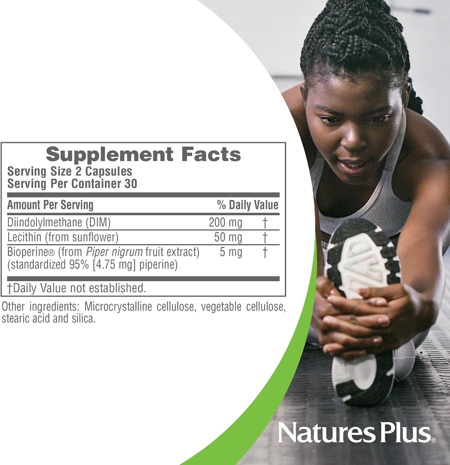NaturesPlus PRO DIM 200 mg - 60 Capsules - Supports Healthy Estrogen Levels - Non-GM, Vegan & Gluten free - 30 Servings - görsel 4