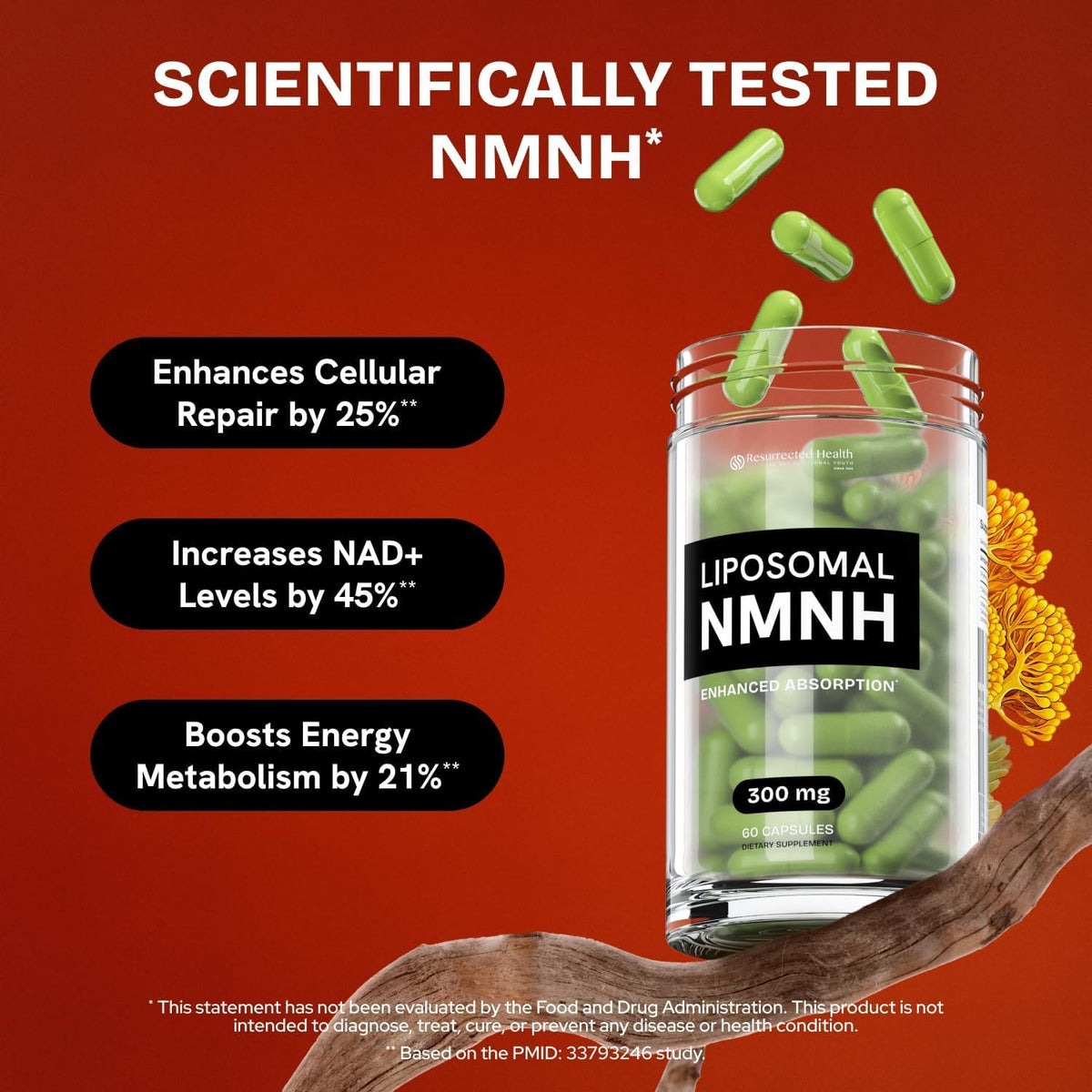 Liposomal NMNH Supplement 300mg – NAD+ – Those with demanding lifestyles who need sustained mental and physical – Image 2