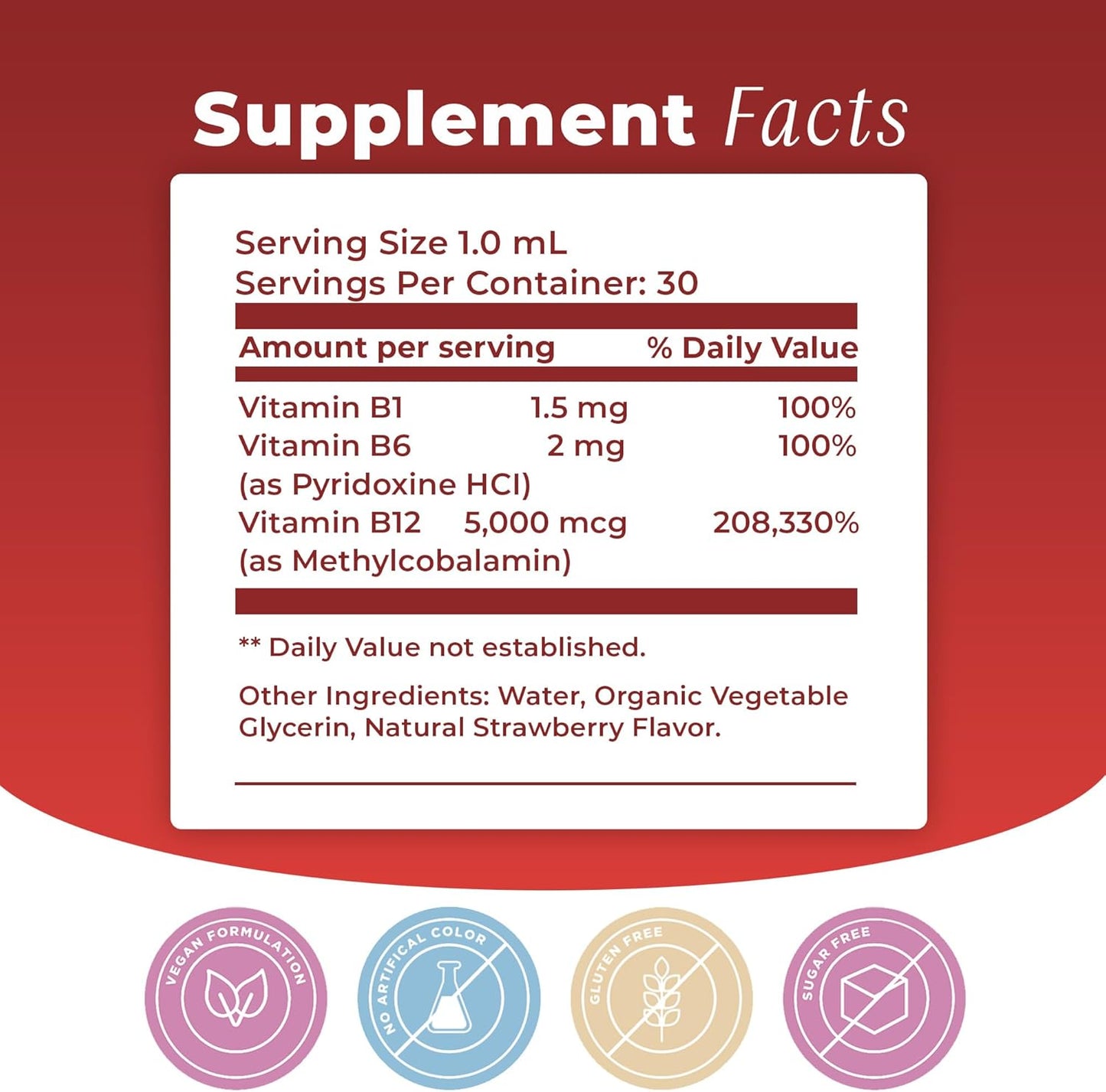 Vitamin B12 Sublingual Liquid Drops (5000 mcg) with B1 & B6 - Fast Absorption Formula - görsel 5