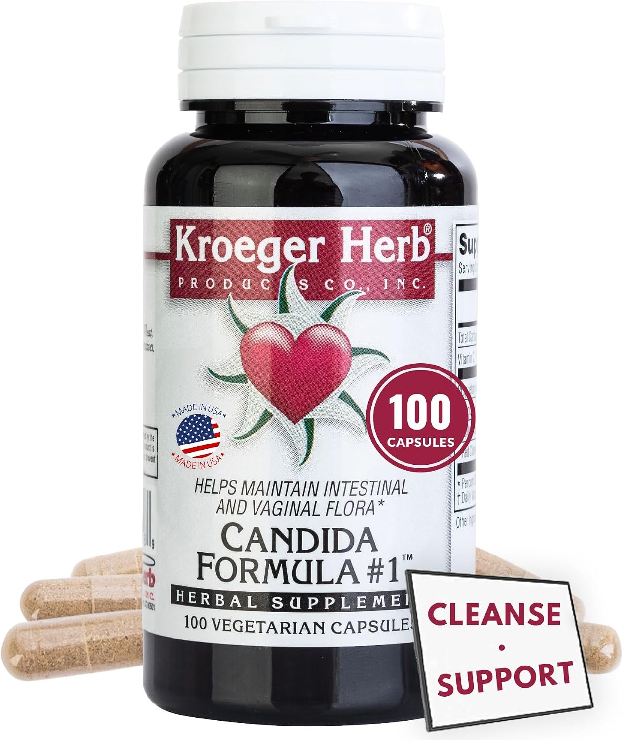 Kroeger Herb Candida Formula No 1 - 100 Capsules - görsel 1