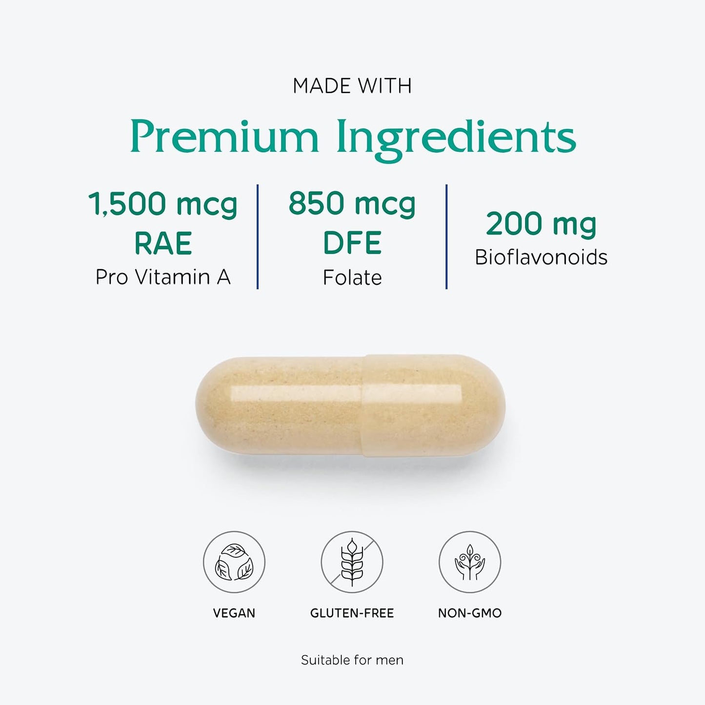 Vitanica Women's Symmetry - High Potency Multivitamin and Mineral, Vegan, 90 Capsules - görsel 4