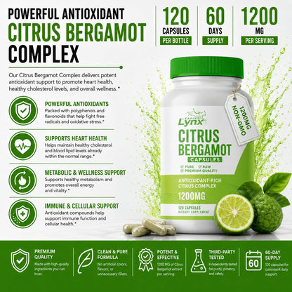 Leaping Lynx Citrus Bergamot 1200 mg – Heart – Those seeking natural antioxidant support for cardiovascular – Image 6