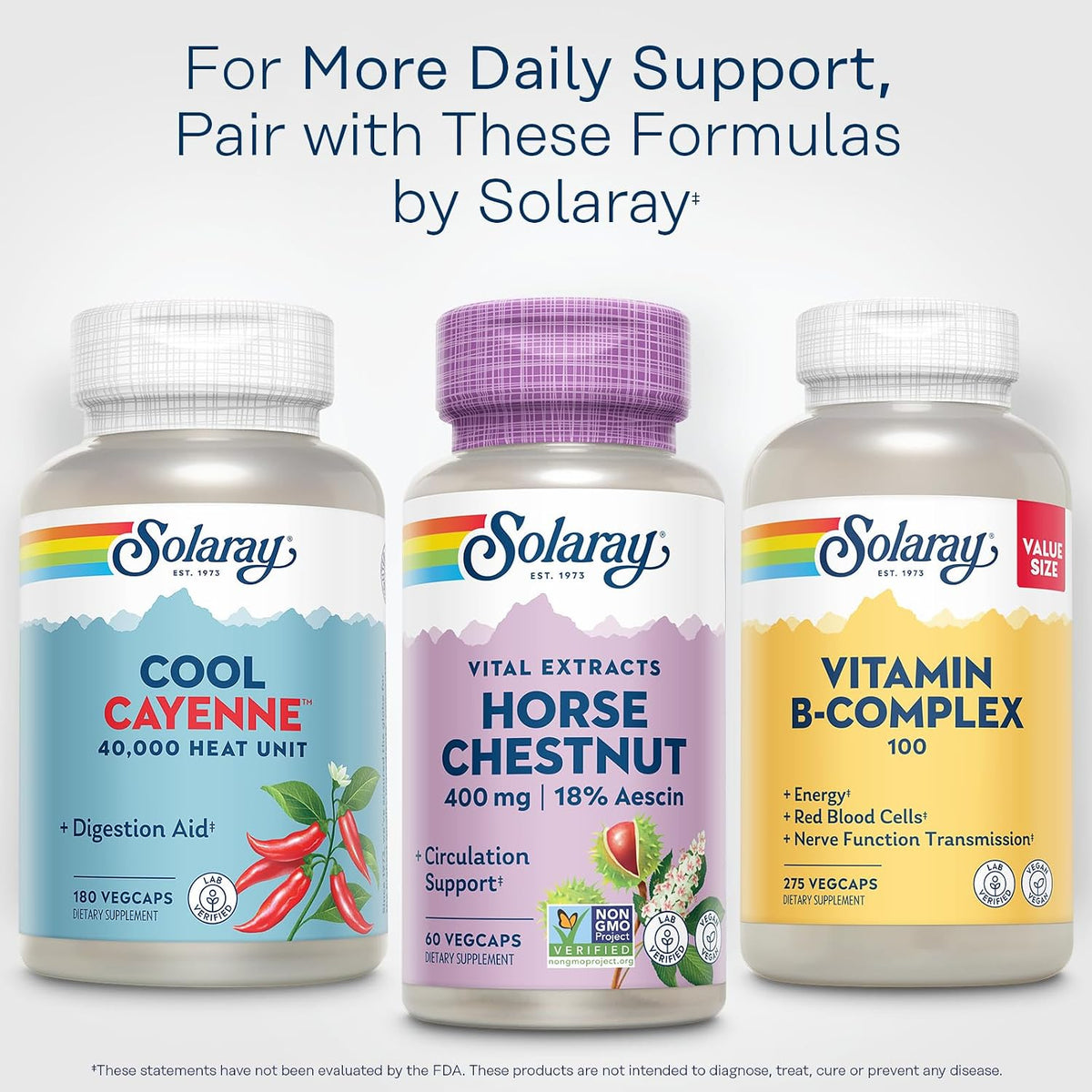 Solaray Horse Chestnut Extract 400 mg with Butcher's Broom – Standardised Aescin for Vein Support – Image 6