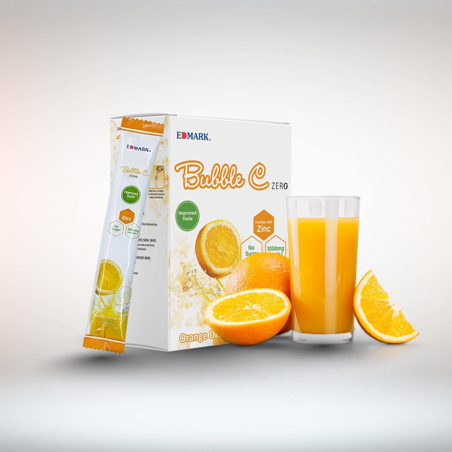 EDMARK Bubble C Instant Orange Drink – Vitamin C & Zinc Supplement - görsel 4