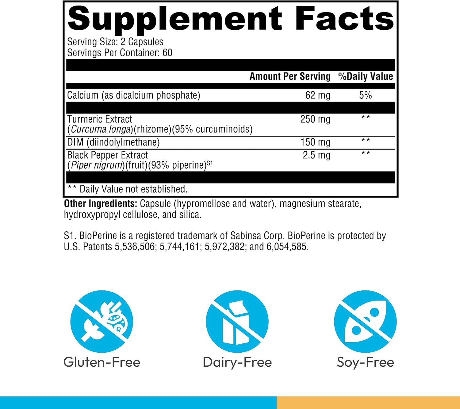 XYMOGEN Dimension 3 - DIM Supplement with Curcumin & BioPerine - 120 Capsules - görsel 3