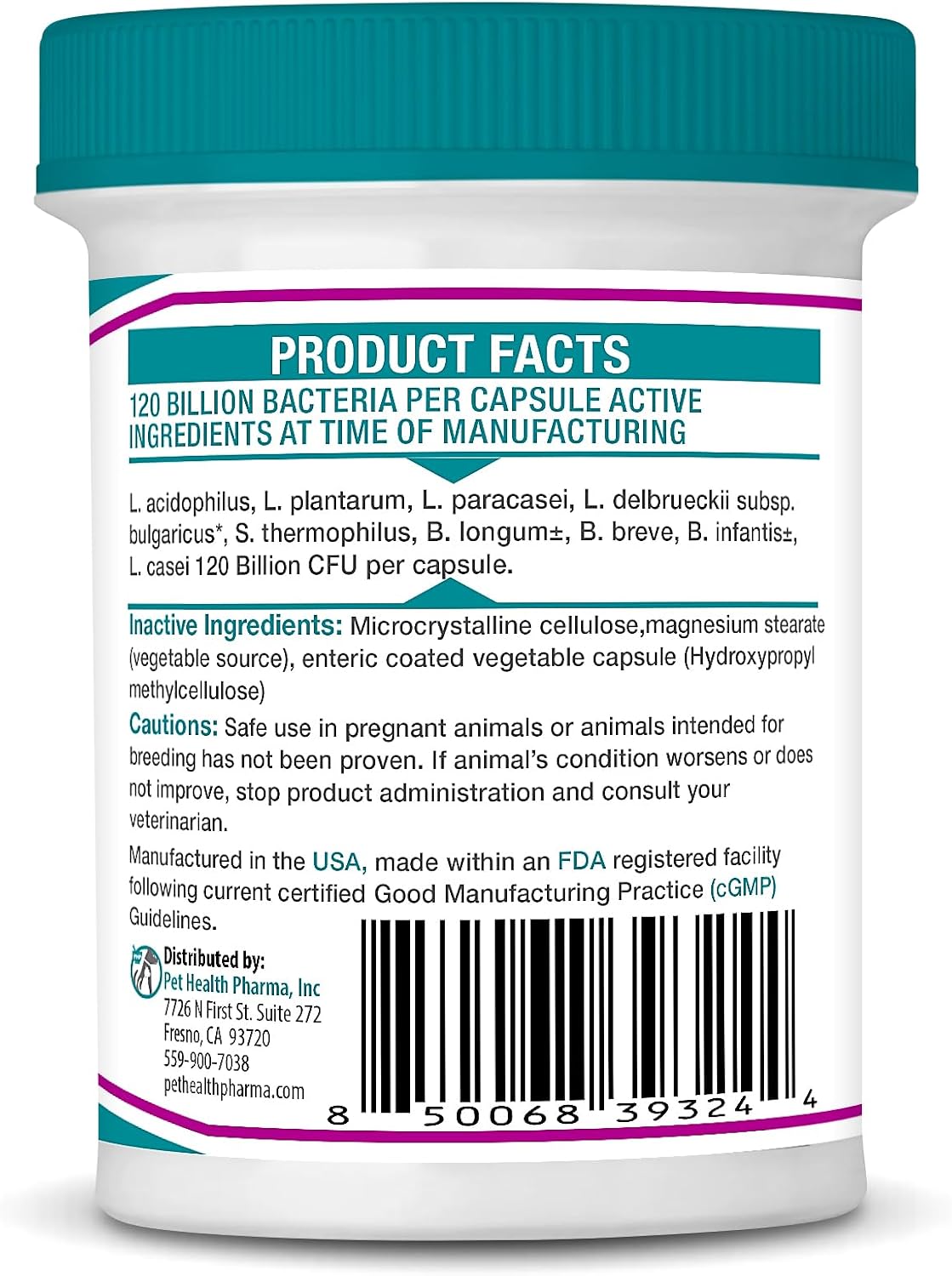 Vetbiome Plus High Strength Probiotics for Pets (160 Capsules) - 120 Billion CFU, 9-Strain Formula – Third Party Tested – – Image 8