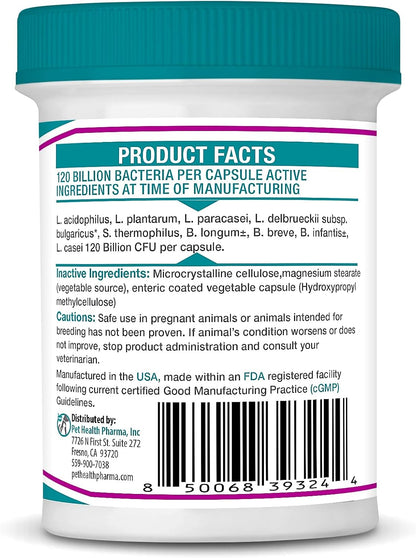 Vetbiome Plus High Strength Probiotics for Pets (160 Capsules) - 120 Billion CFU, 9-Strain Formula – Third Party Tested – – Image 8