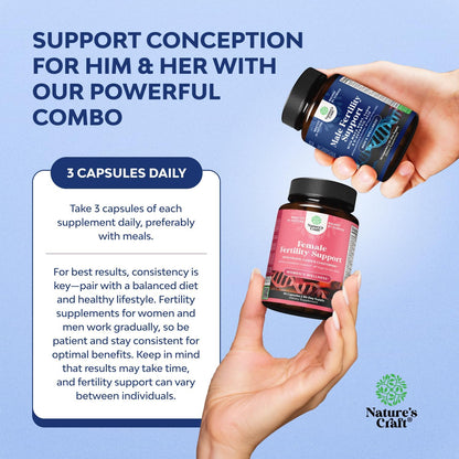 Fertility Supplements for Women's & Men – – Folic Acid (Women's): Essential for preventing neural tube defects and – Image 6