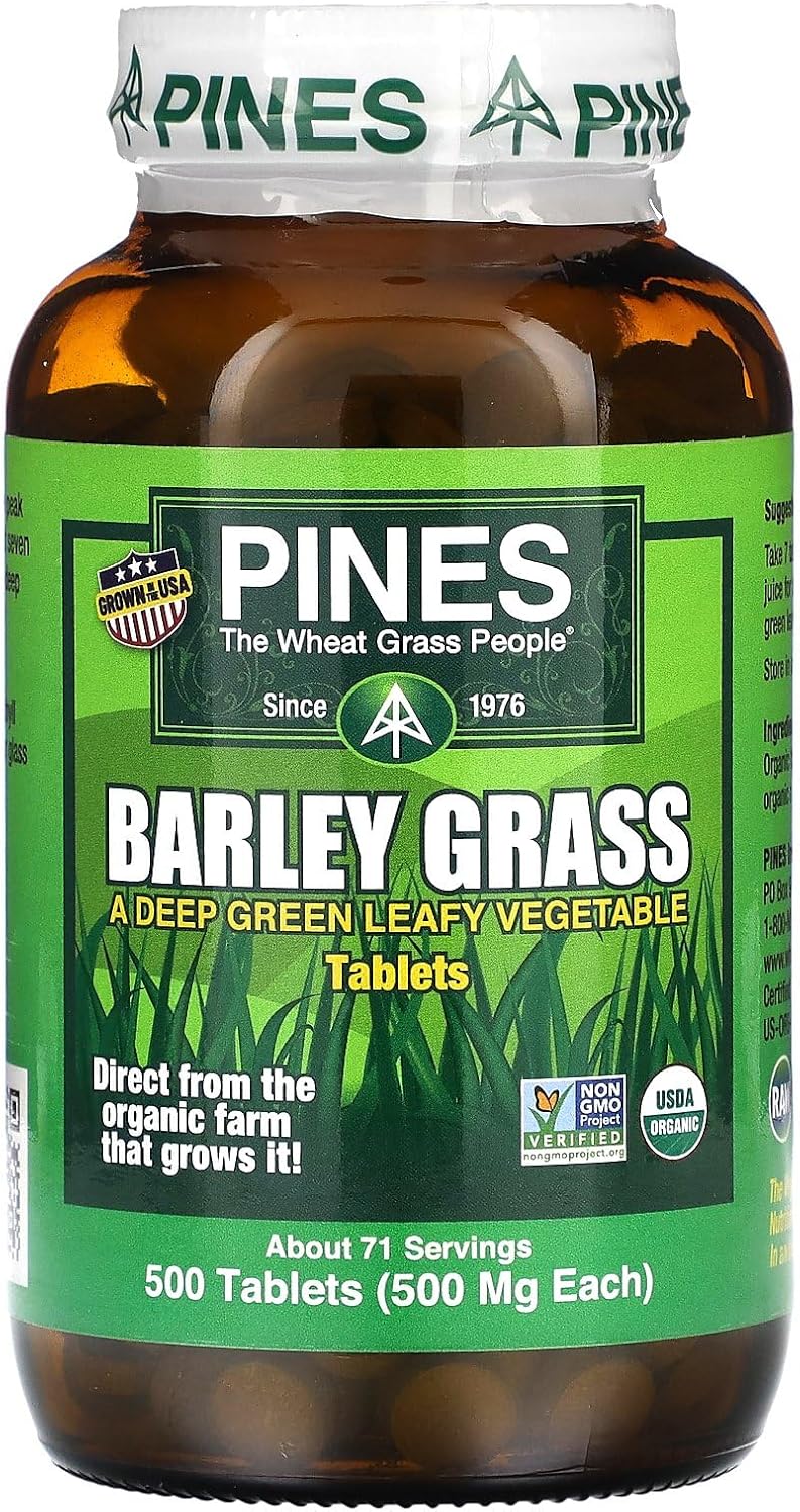 Pines International Barley Grass Tablets, 500 Tablets - görsel 1